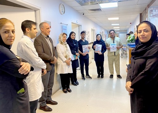 بازدید تیم مدیریتی بیمارستان به مناسبت گرامیداشت روز جهانی ایمنی بیمار
