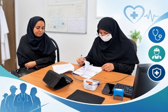 برگزاری معاینات دوره ای طب کار کارکنان بیمارستان اختر